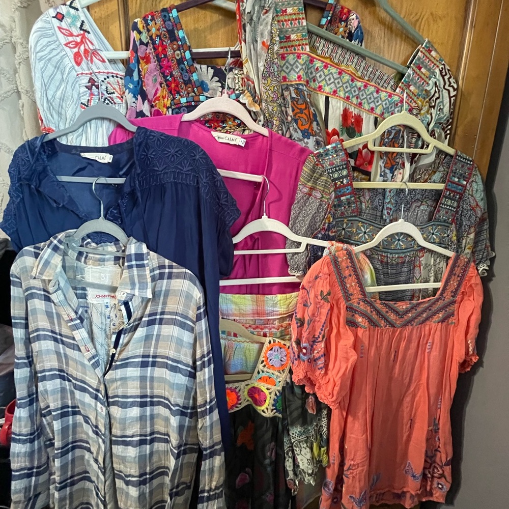 Johnny Was HUGE Lot/bundle of 11 tops..MEDIUM all excellent condition. one NWT